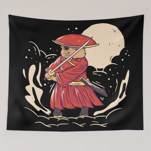 Item preview, Japanese Ronin Samurai Warrior Feline Kittycat designed and sold by ozunu.