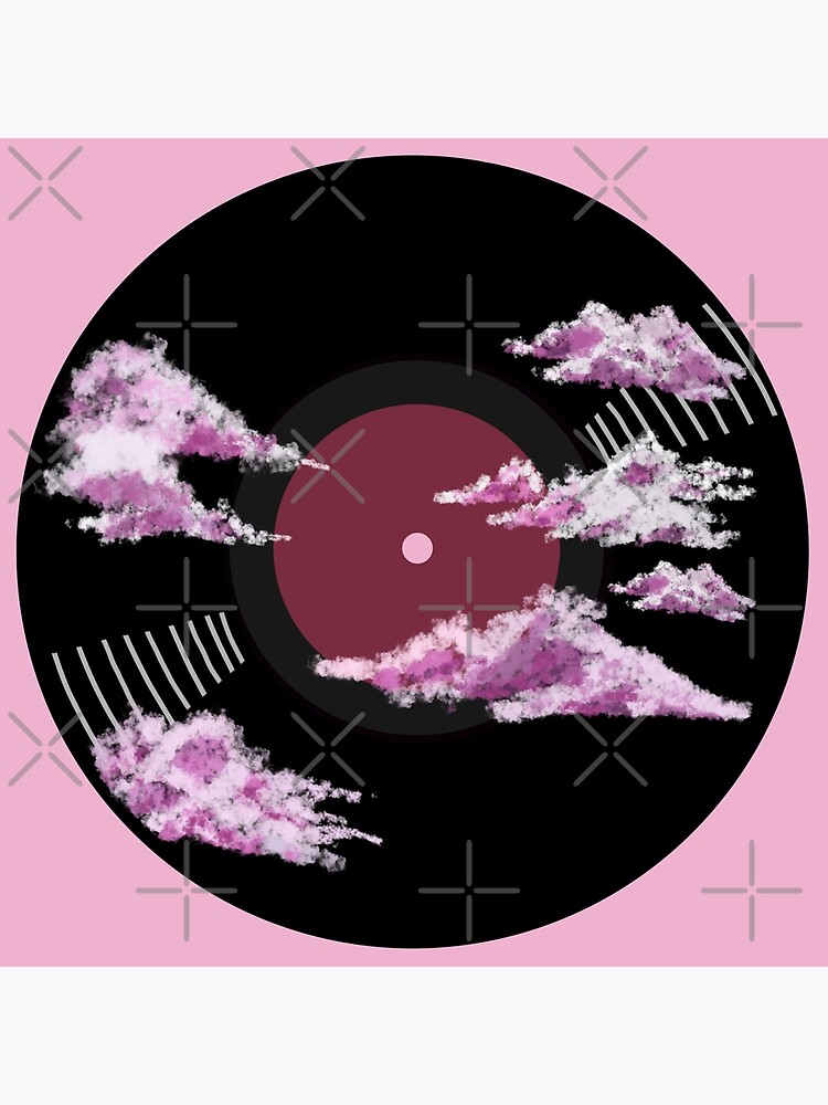 "Vinyl Record Pink clouds" Poster for Sale by SwasRasaily Redbubble