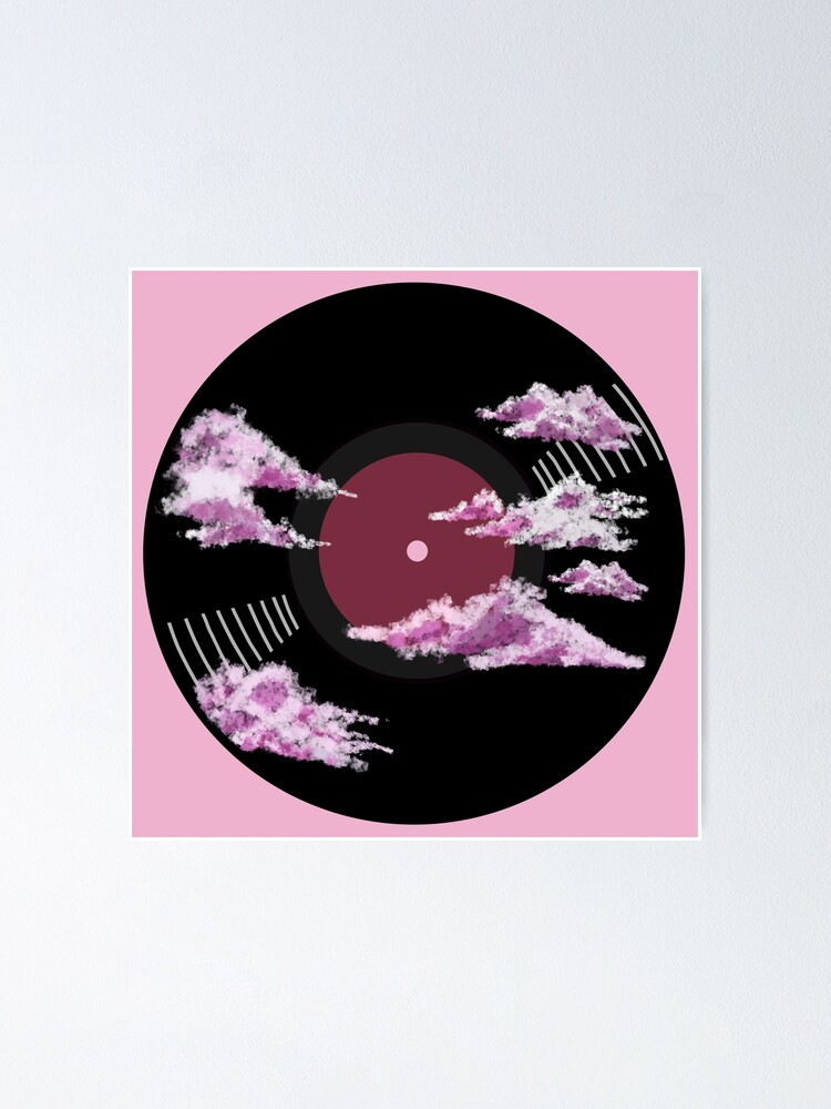 "Vinyl Record Pink clouds" Poster for Sale by SwasRasaily Redbubble