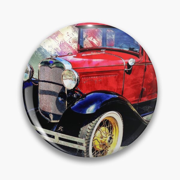 Item preview, Retro Red Car designed and sold by DesignerCate.