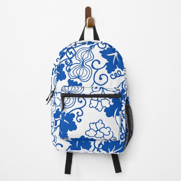 Item preview, Seamless Blue Japanese Background Gourd Spiral Leaf Vine designed and sold by Erika Bartha.