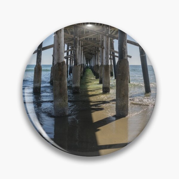 Item preview, Half and Half - Sun and Shade Under the Newport Beach Pier Orange County California designed and sold by Georgia Mizuleva.
