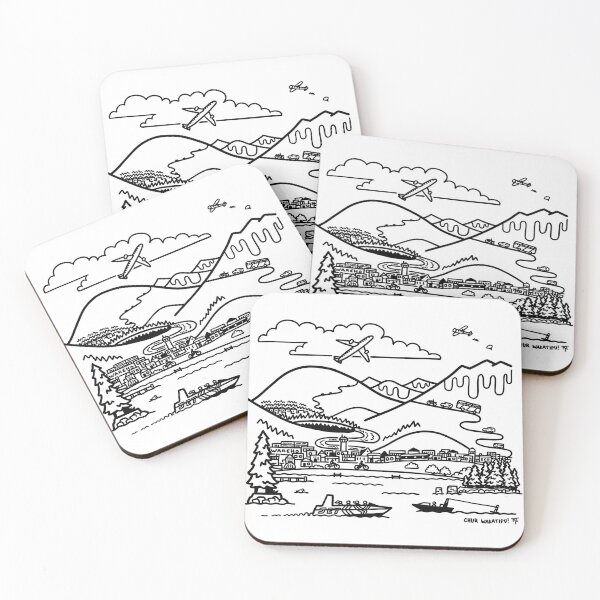 Item preview, Copy of Chur Wakatipu! - Frankton Watercolour designed and sold by Tom Napper Design.