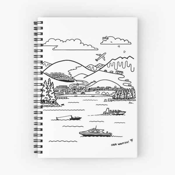 Item preview, Copy of Chur Wakatipu! - Frankton Watercolour designed and sold by Tom Napper Design.