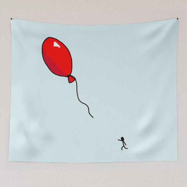 Item preview, Person chasing Red Balloon designed and sold by emDesign123.