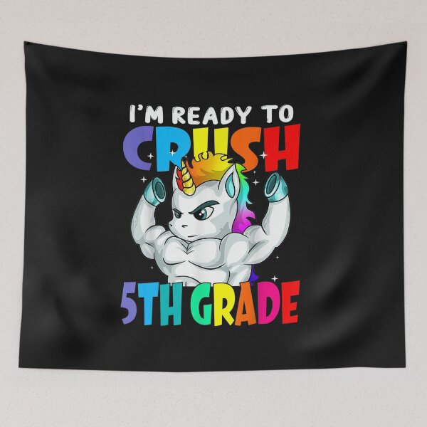 Item preview, I'm Ready To Crush 5th Grade Unicorn Security Kids Gift T shirt designed and sold by arabrefugee0695.
