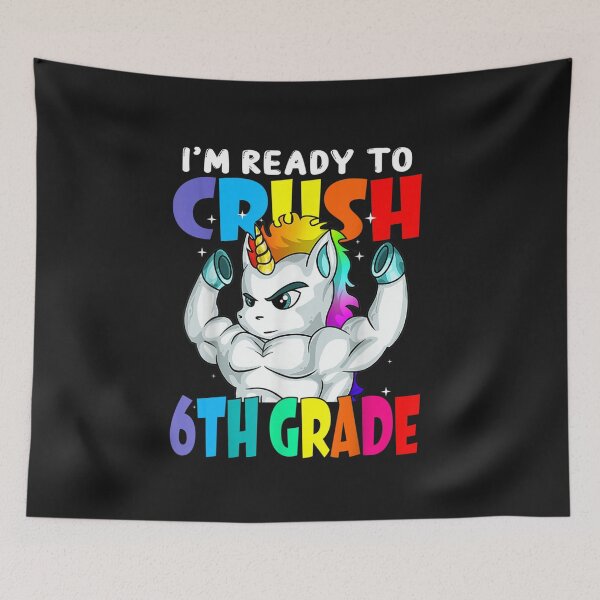 Item preview, I'm Ready To Crush 6th Grade Unicorn Security Kids Gift T shirt designed and sold by arabrefugee0695.