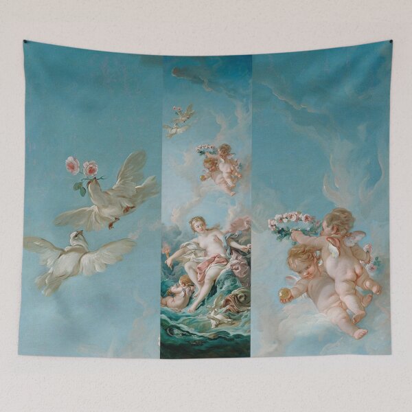 Item preview, VENUS ON THE WAVES ,White doves and Cupids by Boucher designed and sold by BulganLumini.