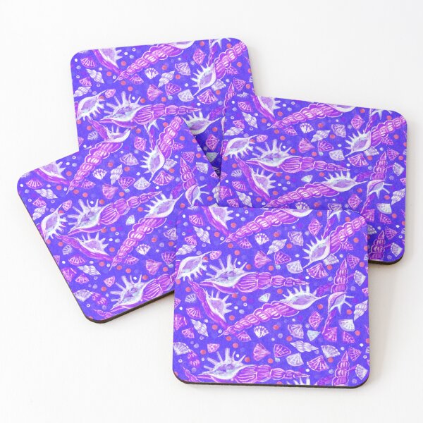 Item preview, Seashells Sea Shells Underwater Pattern Paper Collage Purple designed and sold by Julia Khoroshikh.