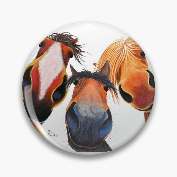 Item preview, HaPPY HoRSe PRiNT ' WHo LeFT THe GaTe OPeN 2 ? ' BY SHiRLeY MacARTHuR designed and sold by Shirley MacArthur Art.