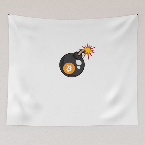 Item preview, Bitcoin it's the bomb Fun moon boy crypto design. designed and sold by pomie01.