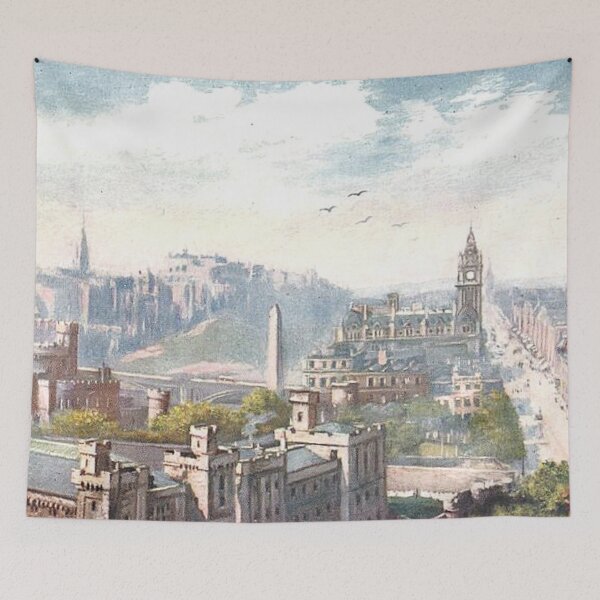 Item preview, Vintage Illustration of the view from Nelson Monument, Edinburgh  designed and sold by yourscotland.