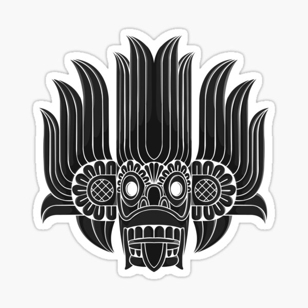 "Demon mask (grayscale)" Sticker for Sale by TARANTULAHQ Redbubble