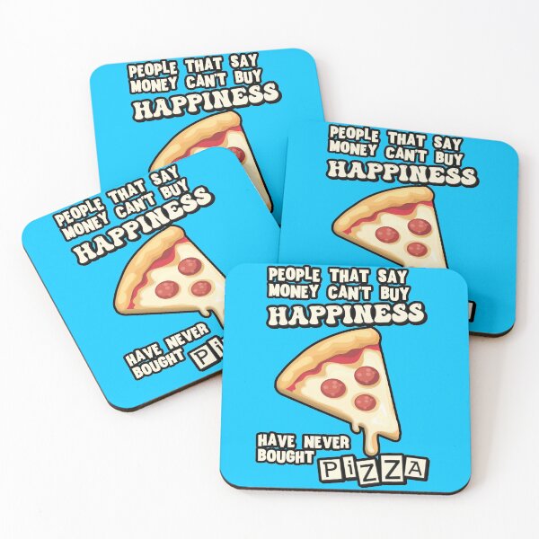 Item preview, Money can't buy happiness - Funny Pizza Quotes designed and sold by AlexSin.
