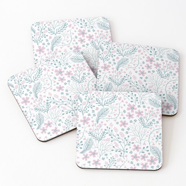 Item preview, Seamless Floral and Leaves Pattern Wall Art Prints designed and sold by Erika Bartha.