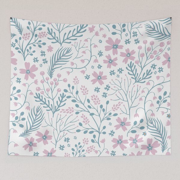Item preview, Seamless Floral and Leaves Pattern Wall Art Prints designed and sold by Erika Bartha.