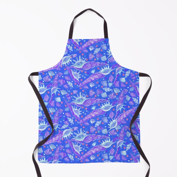 Item preview, Seashells Sea Shells Underwater Pattern Paper Collage Royal Blue designed and sold by Julia Khoroshikh.