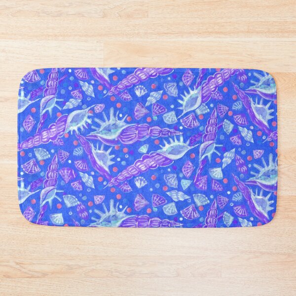 Item preview, Seashells Sea Shells Underwater Pattern Paper Collage Royal Blue designed and sold by Julia Khoroshikh.