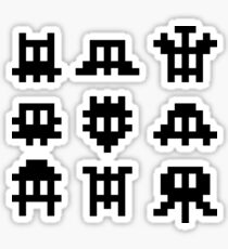 Pixel Invaders - Retro Pixelart Space Ships Sticker