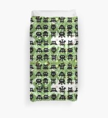 Pixel Invaders - Retro Pixelart Space Ships Duvet Cover