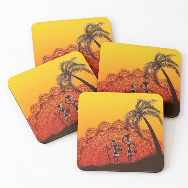 Item preview, Sunset Tribal Mandala design palm tree Art designed and sold by banothsonu.