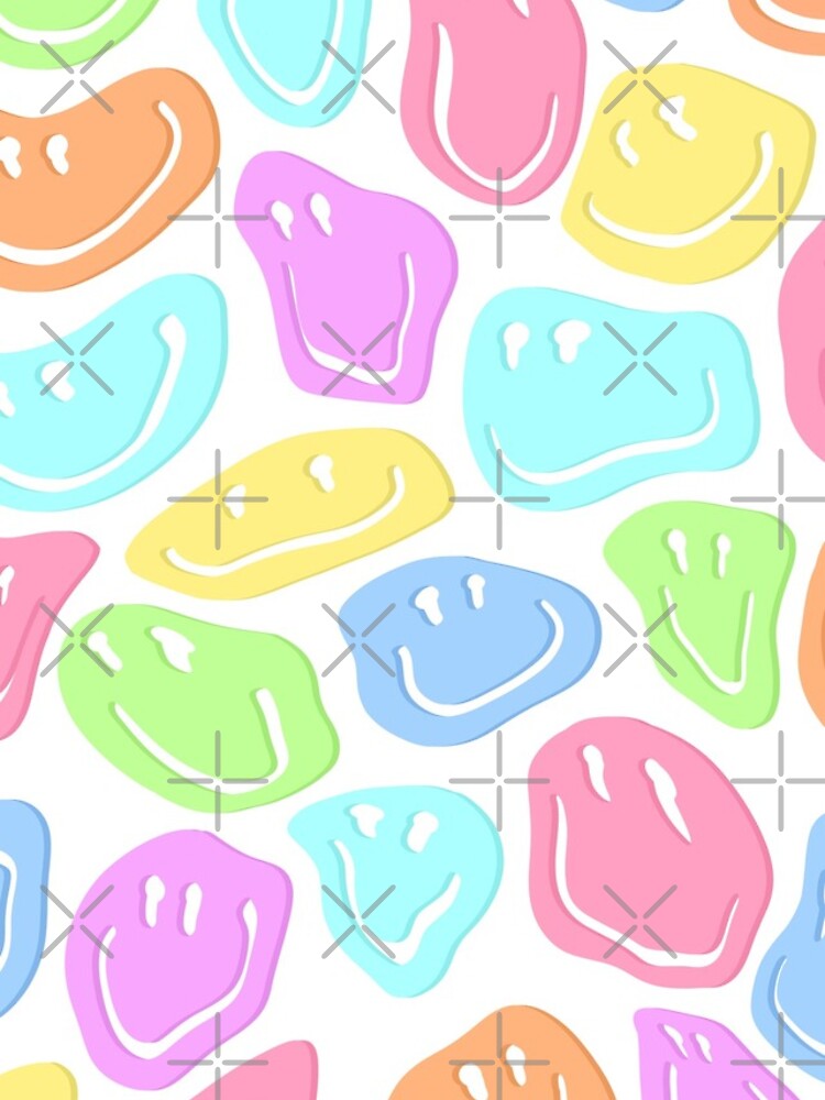 Thumbnail 4 of 4, iPhone Case, groovy drippy smilies designed and sold by Pastel-PaletteD.
