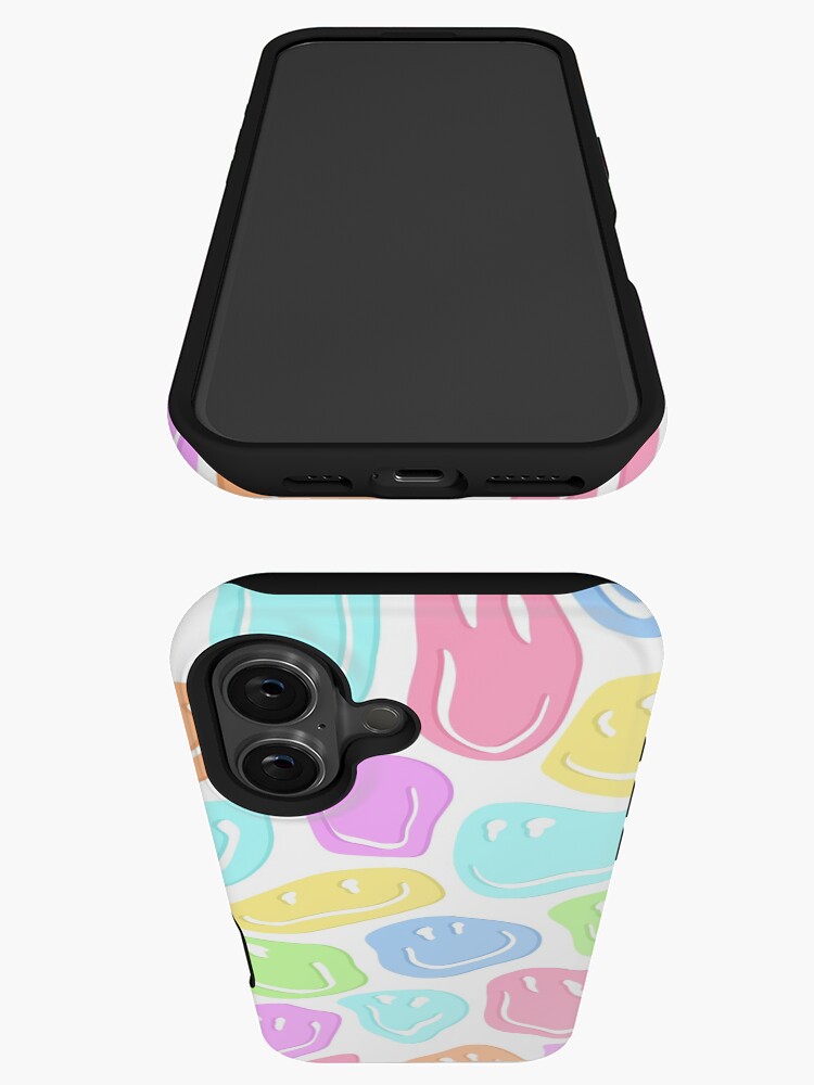 Thumbnail 3 of 4, iPhone Case, groovy drippy smilies designed and sold by Pastel-PaletteD.