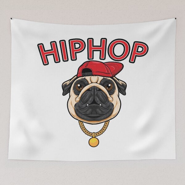 Item preview, Pug Hiphop designed and sold by Red_Stickers.