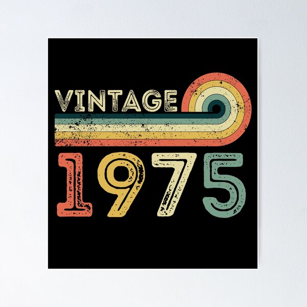 Item preview, Vintage 1975 46th Birthday - Born in 1975 designed and sold by meedTee.