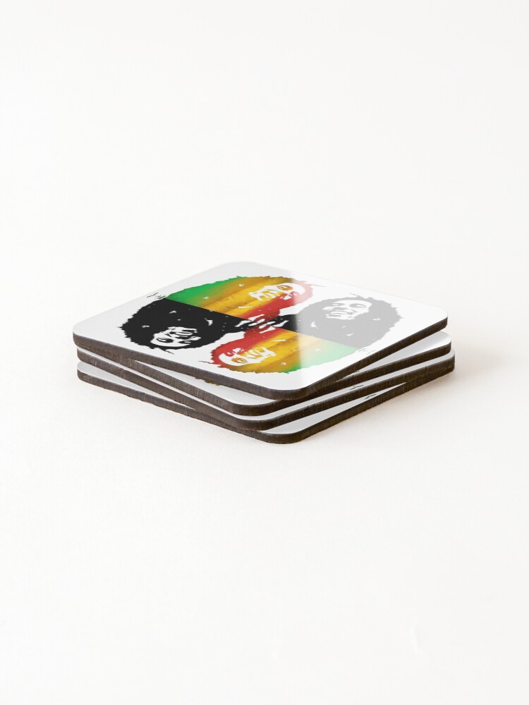 Thumbnail 4 of 5, Coasters (Set of 4), Dreadlock Rasta Composition designed and sold by How67.