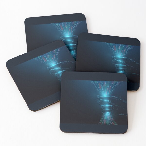 Item preview, Cybersecurity and Information Network Protection - Hand Holding Grabbing the Data designed and sold by WearWolfDesigns.