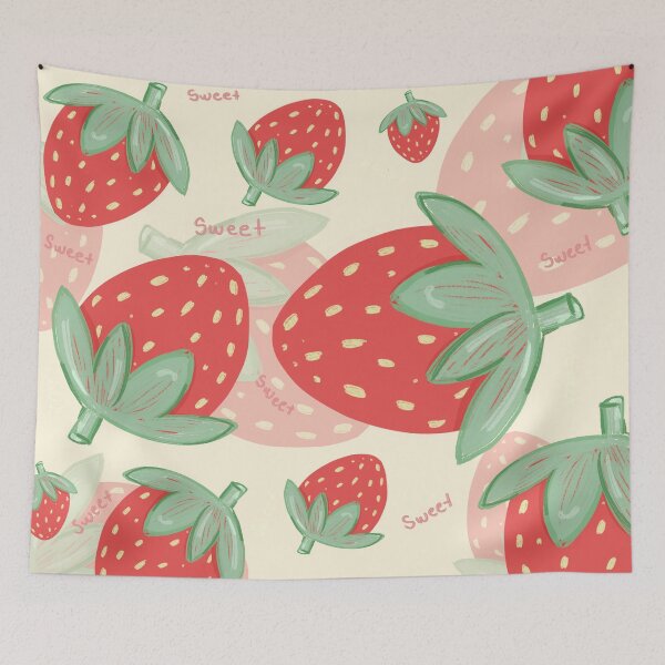 Item preview, Strawberry Milkshake Illustration designed and sold by KookiePalette.