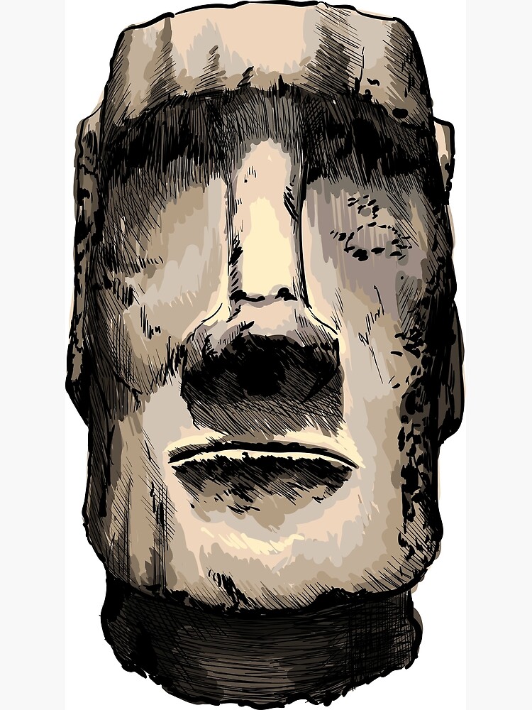 Moai Emoji coloring page  Free Printable Coloring Pages