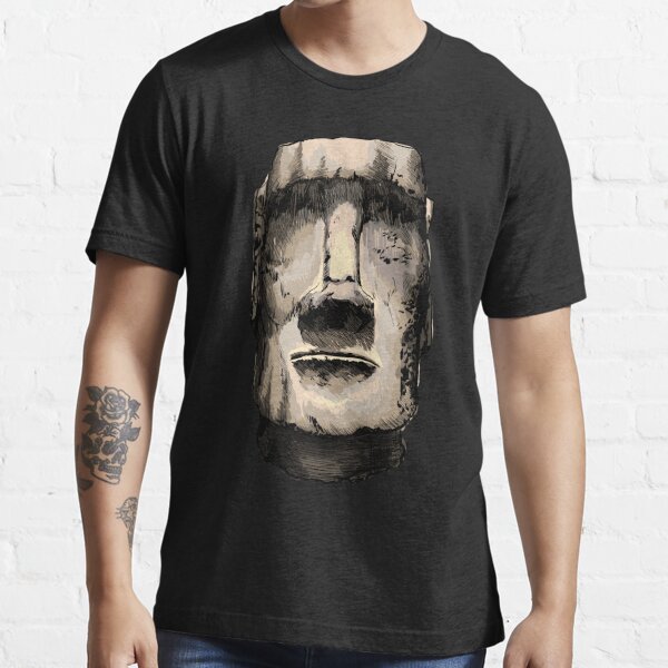 Moai Rock Meme Essential T-Shirt for Sale by azerbera