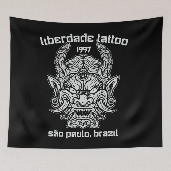 Item preview, Japanese Oni Devil, Tattoo Design, Liberdade Japantown, Sao Paulo Brazil designed and sold by Proverbial Wisdom Design.
