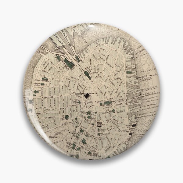 Item preview, Old Boston MA Map (1884) Vintage Massachusetts Capital City Atlas designed and sold by BravuraMedia.