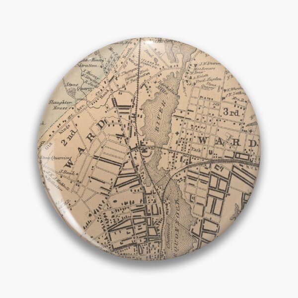Item preview, Old Bridgeport CT Map (1867) Vintage Connecticut Seaport City Atlas designed and sold by BravuraMedia.