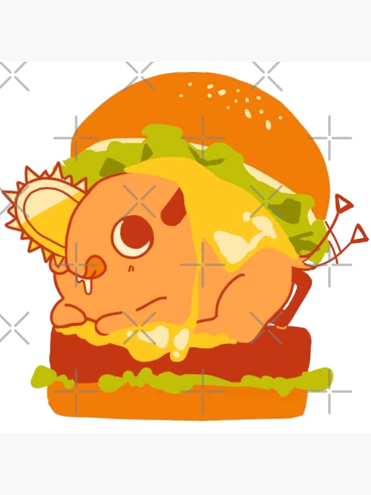 "Pochita Burger Chainsaw Man " Photographic Print by AnimeExpress