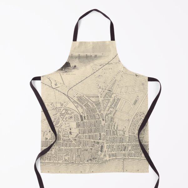 Item preview, Old Brighton UK Map (1851) Vintage Southern England City Atlas designed and sold by BravuraMedia.
