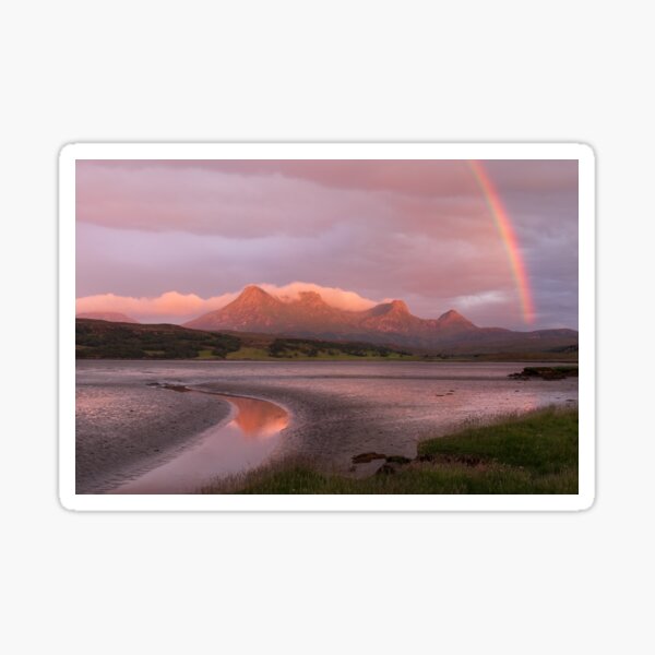Item preview, Ben Loyal Sunset and Rainbow Sutherland Scotland designed and sold by PhotosEcosse.