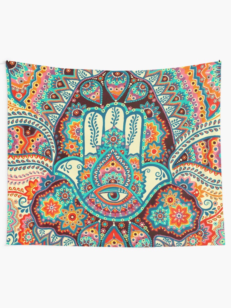 Alternate view of Hamsa Hand Tapestry
