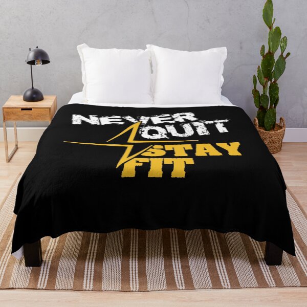 Item preview, Never Quit Stay Fit Motivational Saying designed and sold by Dressed For Duty.