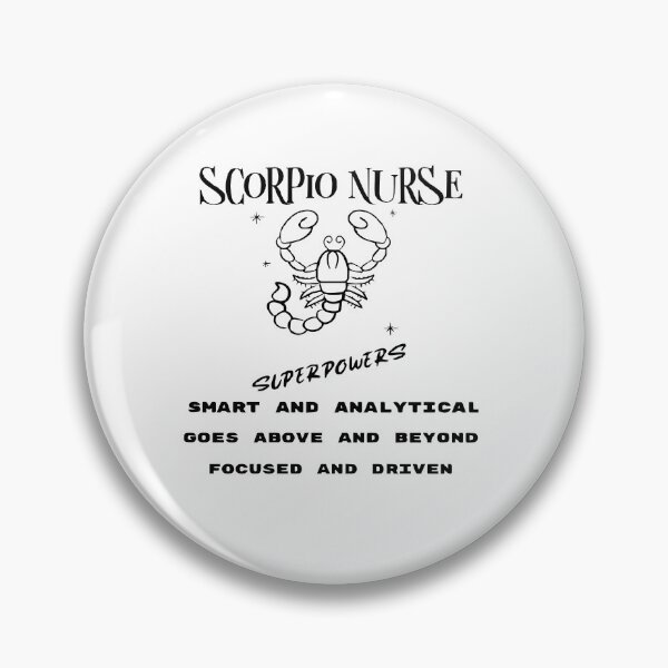 Item preview, Scorpio Zodiac Sign describing  Scorpio Nurse Qualities designed and sold by PrintHatcher.