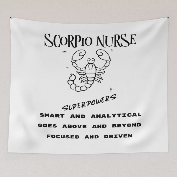 Item preview, Scorpio Zodiac Sign describing  Scorpio Nurse Qualities designed and sold by PrintHatcher.