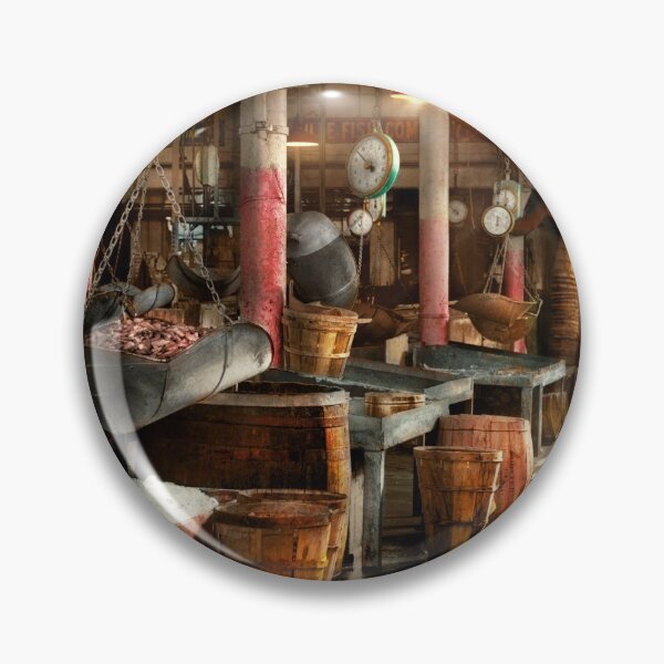 Item preview, City - NY - Inside the Fulton Fish Market 1954 designed and sold by Mike Savad Photography.