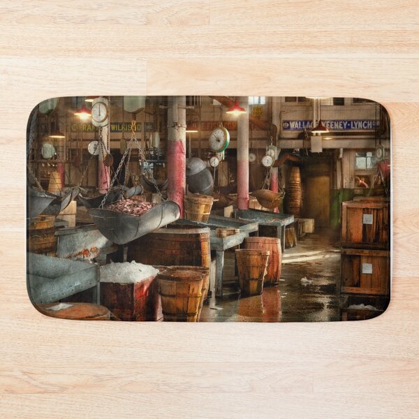 Item preview, City - NY - Inside the Fulton Fish Market 1954 designed and sold by Mike Savad Photography.