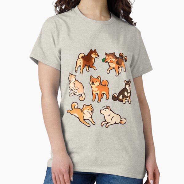 Item preview, shibes in cream designed and sold by Colordrilos.