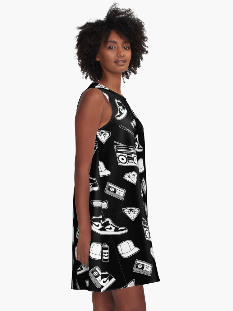 Alternate view of Old Skool Hip Hop Design A-Line Dress