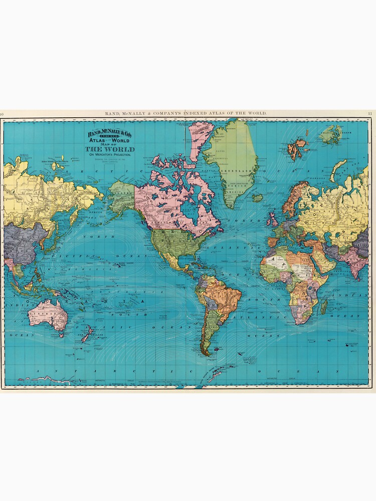Vintage Map of The World (1897) by BravuraMedia