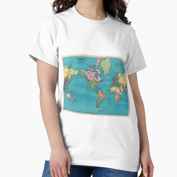 Item preview, Vintage Map of The World (1897) designed and sold by BravuraMedia.